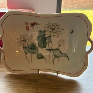 Elegant Floral Serveware Tray